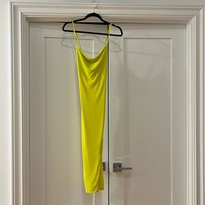 Neon green/yellow midi dress - size Small - NWT